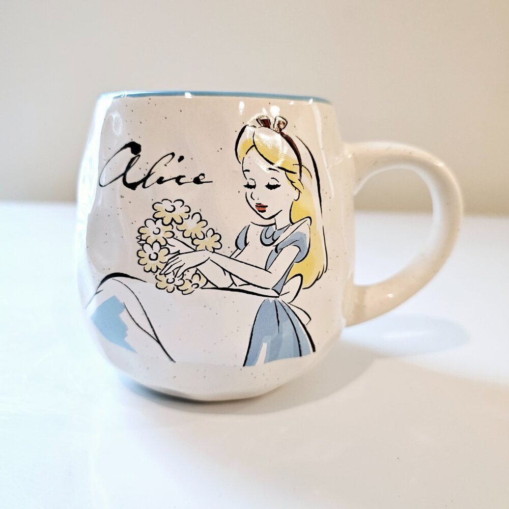 Disney Alice in Wonderland 'This way to Wonderland' Mug Tea Cup Cards, Speckled